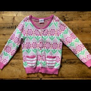 Hanna Andersson Girls Button Up Sweater